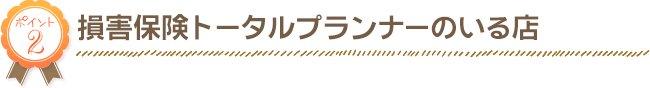 損害保険トータルプランナーのいる店